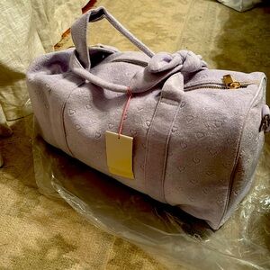 Stoney Clover Lane (by target) NWT purple terry duffel bag